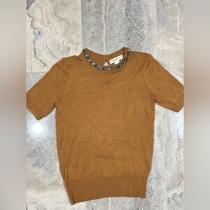 Chic Brown Crew Neck Sweater